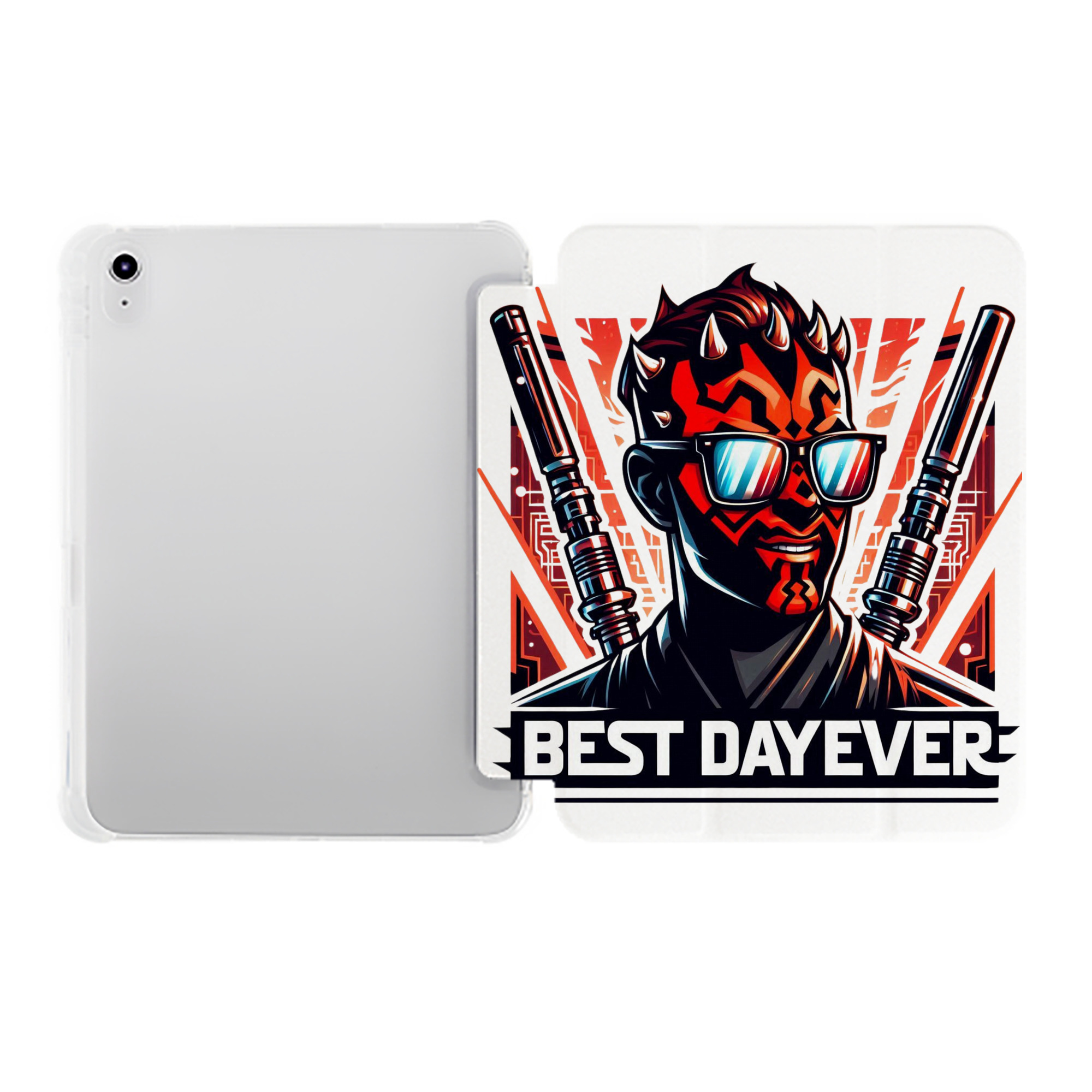 （画像用） スター・ウォーズ Star Wars IPad ケース ペン収納付き 三つ折りスタンド PUレザー×シリコン 対応機種9.5/10.5/10.9インチ